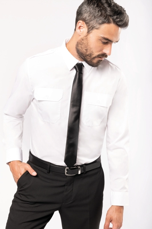 Chemise pilote manches longues homme