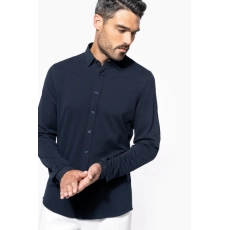 Chemise maille piquée manches longues