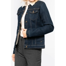 Veste denim doublée sherpa femme