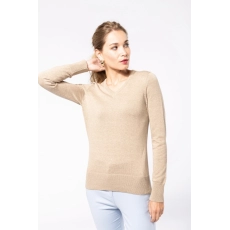 Pull col V femme