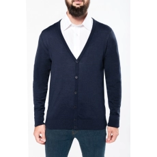 Cardigan boutonné mérinos homme