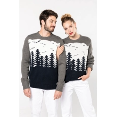 Pullover de Noël motif sapins