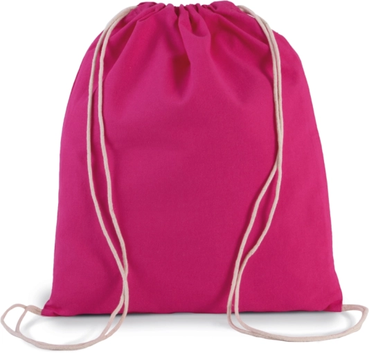 Petit sac à dos en coton bio avec cordelettes