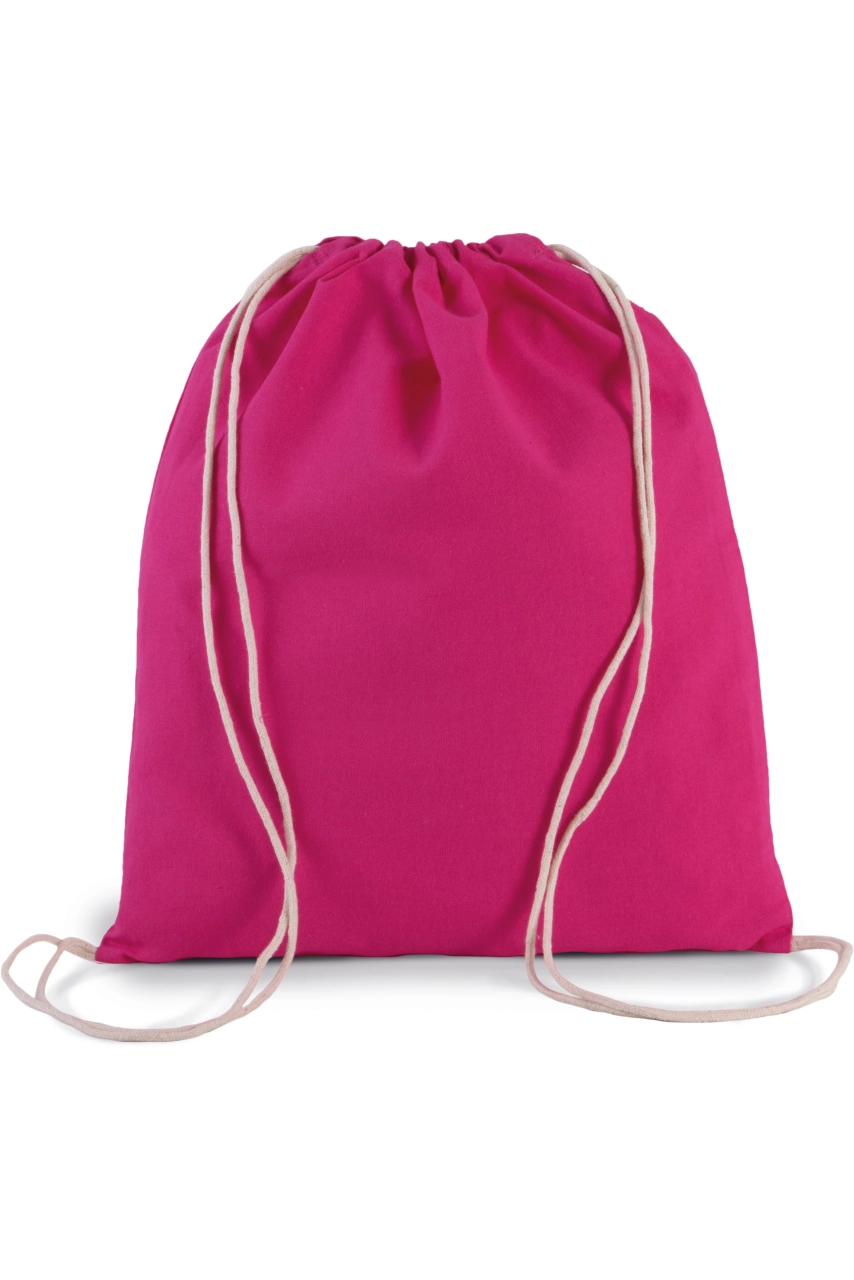 Petit sac à dos en coton bio avec cordelettes