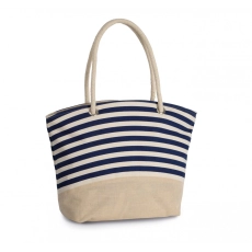 Sac shopping style marin en toile de jute