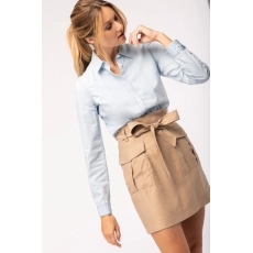 Chemise écoresponsable délavée en coton twill femme