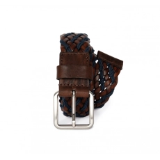 Ceinture tressée bicolore