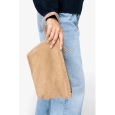 Pochette écoresponsable délavée en velours côtelé