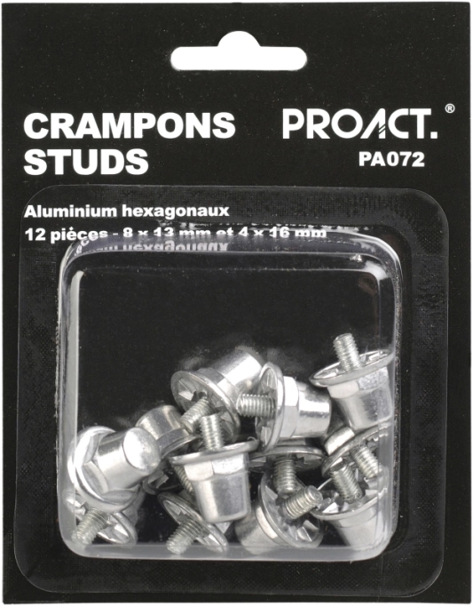 Boîte de 12 crampons alu hexagonaux