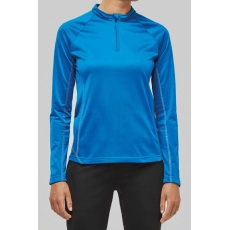 Haut de sport manches longues ¼ zip femme