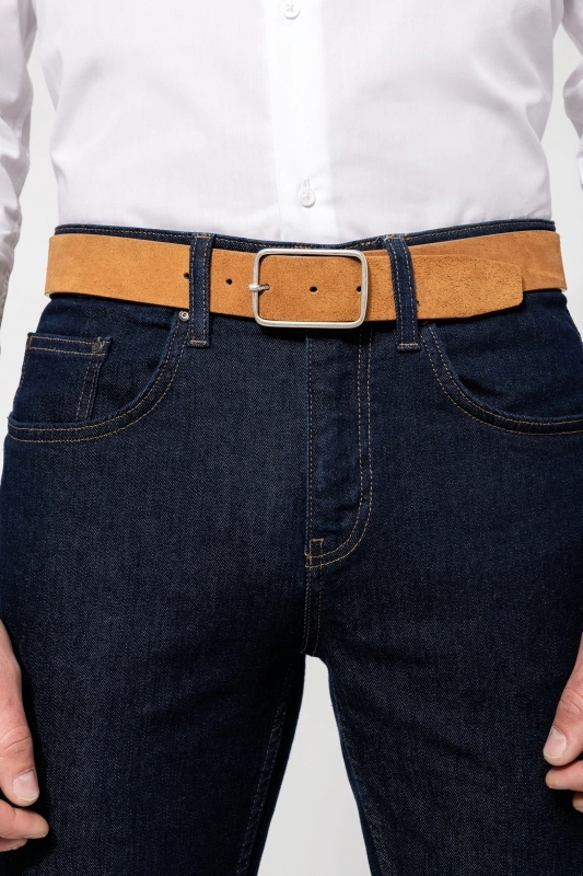 Ceinture cuir  velours homme