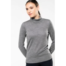 Pull Mérinos col roulé femme