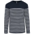 Striped Navy / Off White