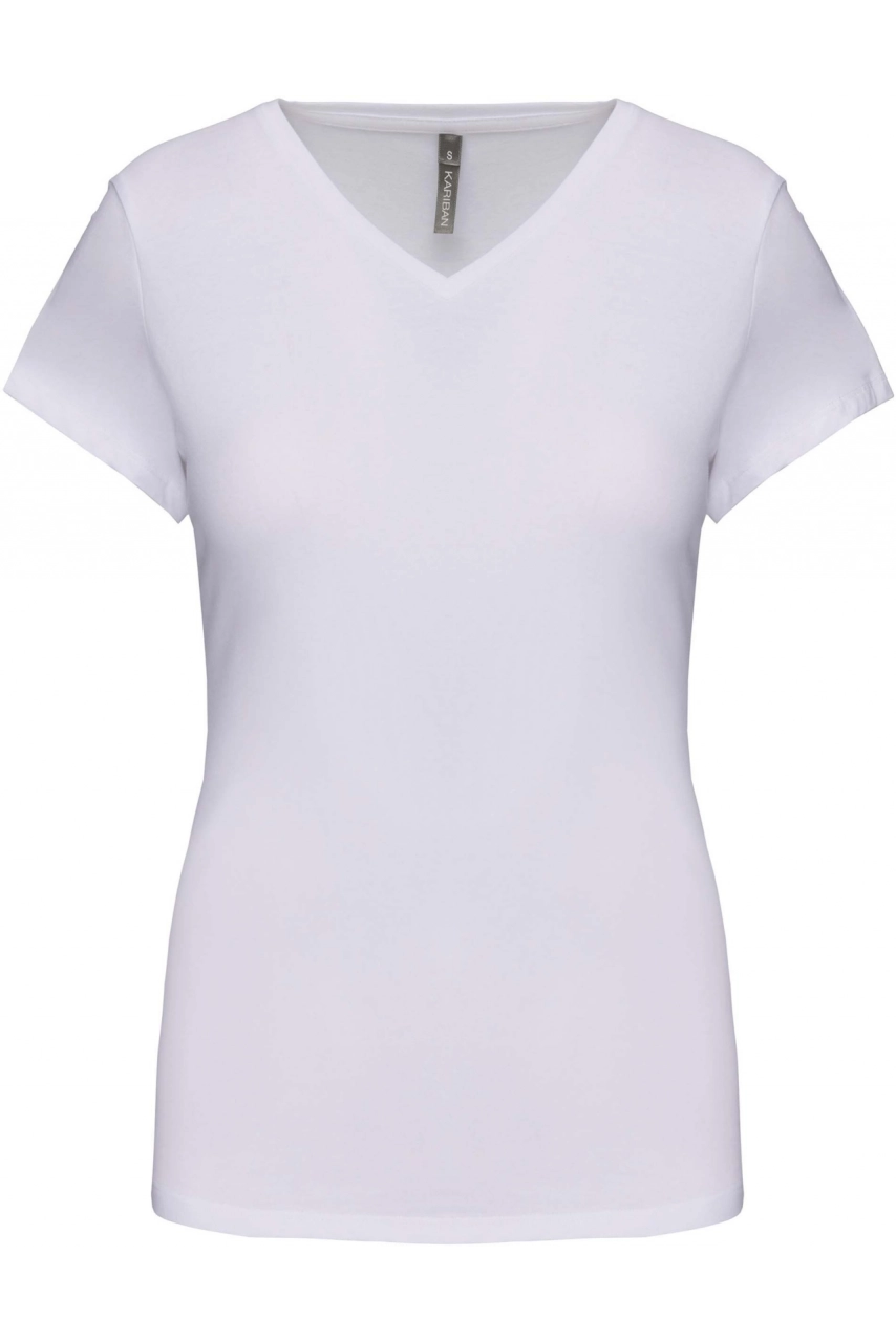 T-shirt col V manches courtes femme