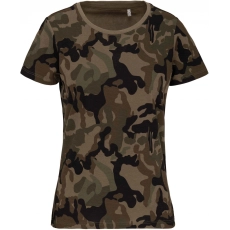 T-shirt camo manches courtes femme