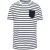 White / Navy Stripes