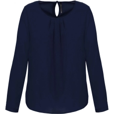 Blouse crêpe manches longues femme
