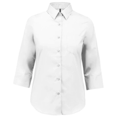 Chemise popeline polycoton manches 3/4 entretien facile femme